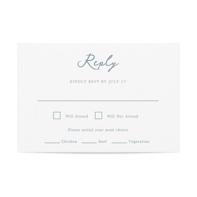 Pensacola Wedding RSVP Card Karte (Pensacola Wedding RSVP in Dusty Blue)