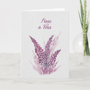 Pense à Vous - Lavender Beileid & Thinking von Ihn Karte