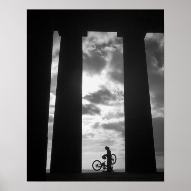Penshaw Monument mit Biker Poster/Print Poster (Vorne)