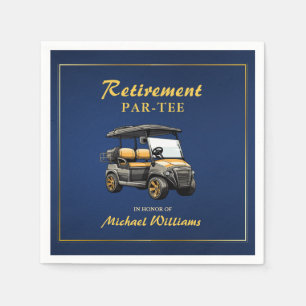 Pension Elegantes Golf Themenwagen Blaues Gold Serviette