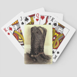 Pensionierte alte Stiefel Spielkarten