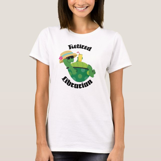 Pensionierte Bibliothekar-Schildkröte T-Shirt (Vorderseite)