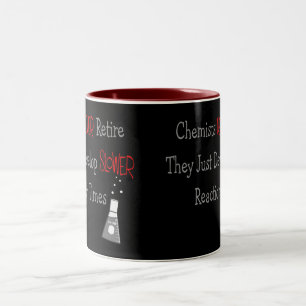 Pensionierte Chemiker-Geschenke Zweifarbige Tasse