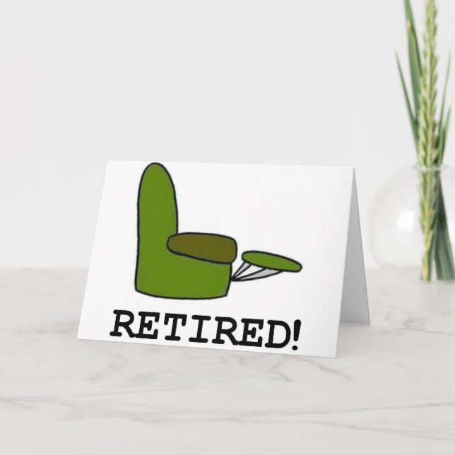 Pensionierte Einzelteile Karte (Vorderseite)