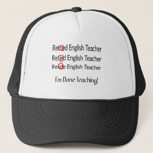 Pensionierte Englischlehrer-Geschenke Truckerkappe