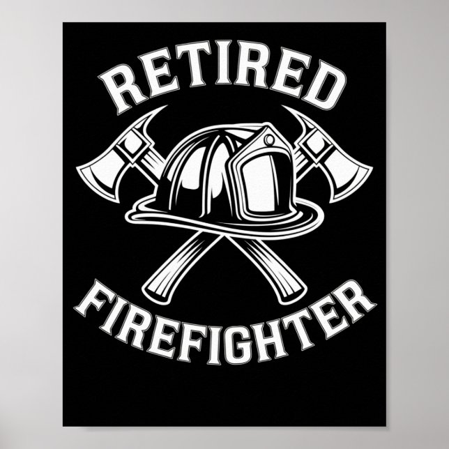 Pensionierte Feuerwehrfrau Poster (Vorne)