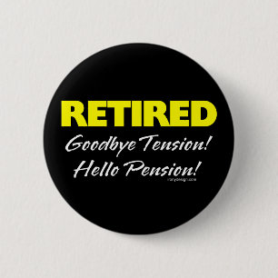 Pensionierte Hellow Pension (dunkel) Button