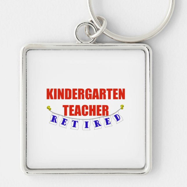 PENSIONIERTE KINDERGÄRTNERIN SCHLÜSSELANHÄNGER (Vorne)