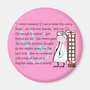"Pensionierte Krankenschwester-" Magnet