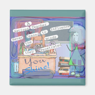 Pensionierte Lehrer-Kunst-Geschenke Magnet