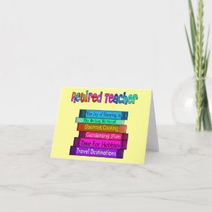 Pensionierte Lehrer-Mitteilungskarten Karte