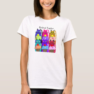Pensionierte Lehrer-T - Shirt-wunderliche Katzen T-Shirt