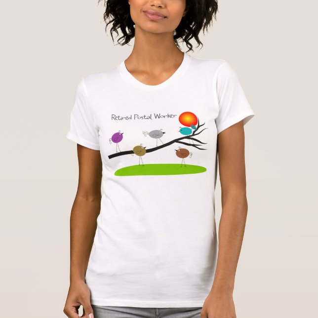 Pensionierte Postarbeitskraft-T - Shirt-Retro T-Shirt (Vorderseite)