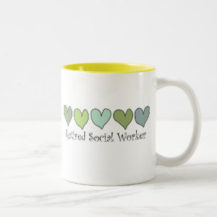 Pensionierte Sozialarbeiter-Geschenke Zweifarbige Tasse