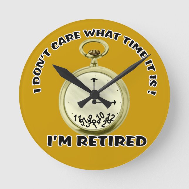 Pensionierte Uhr Wanduhr (Vorderseite)