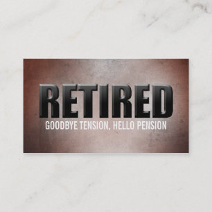 Pensionierte Visitenkarten Visitenkarte