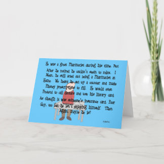 Pensionierter Apotheker "kann nicht gehen lassen" Karte