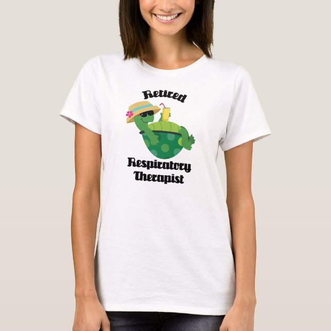 Pensionierter Atmungstherapeut (Schildkröte) T-Shirt (Vorderseite)