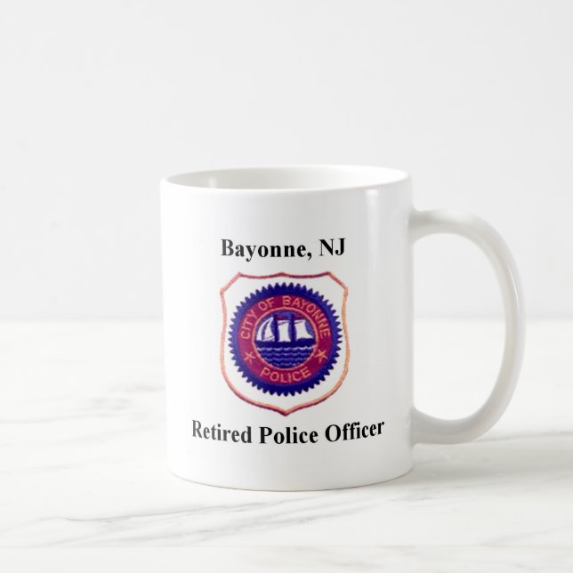 Pensionierter Bayonne-Polizeibeamte Kaffeetasse (Rechts)