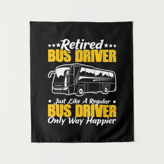 Pensionierter Busfahrer Wandteppich (Vorderseite)