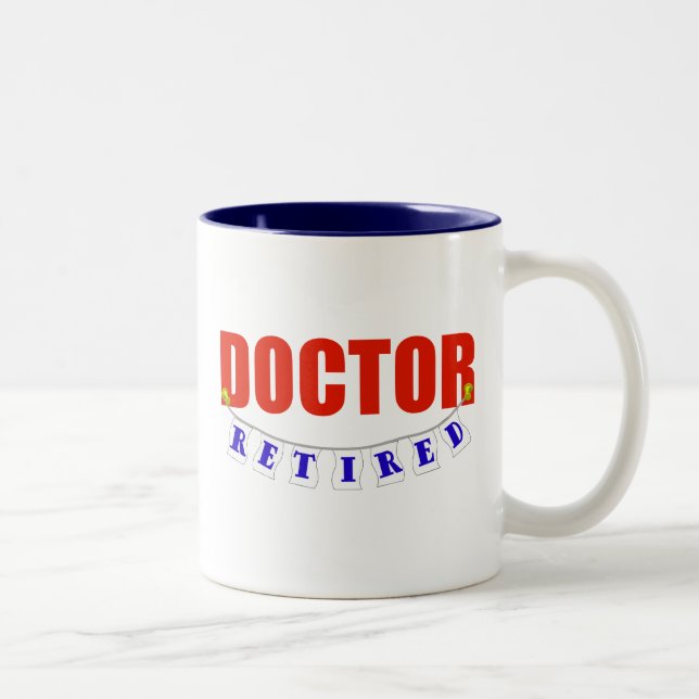 Pensionierter Doktor Zweifarbige Tasse (Rechts)