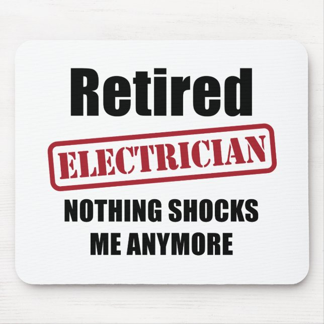 Pensionierter Elektriker (US-Bann) Mousepad (Vorne)
