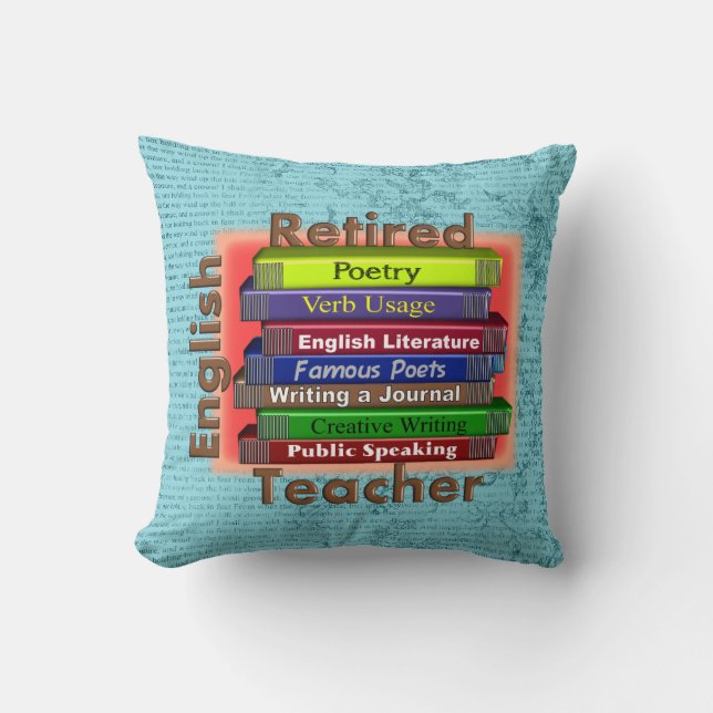 Pensionierter Englischlehrer Kissen (Vorderseite)