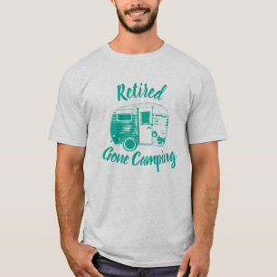Pensionierter gegangener Campings-Retro T-Shirt