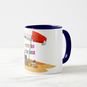 Pensionierter Lehrer, Strand Szene, Tasse