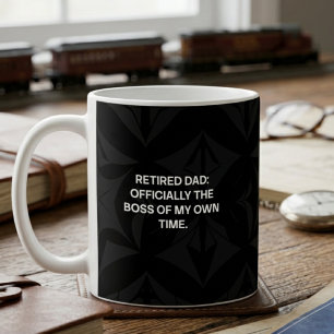 Pensionierter Papa Chef seiner eigenen Zeit Lustig Kaffeetasse