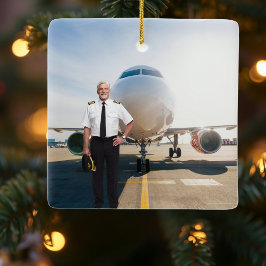 Pensionierter Pilot Flugzeug Nato-Buchstaben Benut Keramikornament