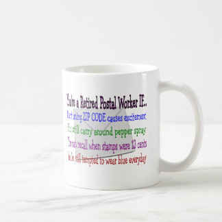 Pensionierter Postangestellter--Lustige T - Shirts Kaffeetasse