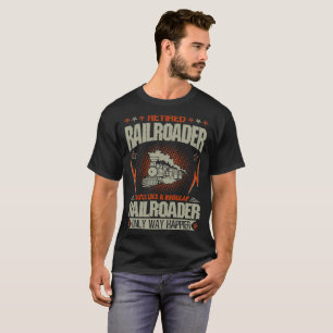 Pensionierter Railroader mögen gerade eine T-Shirt
