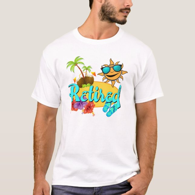 Pensionierter Strand T-Shirt (Vorderseite)