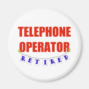 Pensionierter Telefonist Magnet