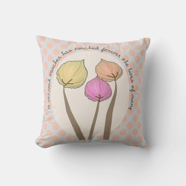 Pensioniertes Lehrer-künstlerisches Blätter-Kissen Kissen (Vorderseite)