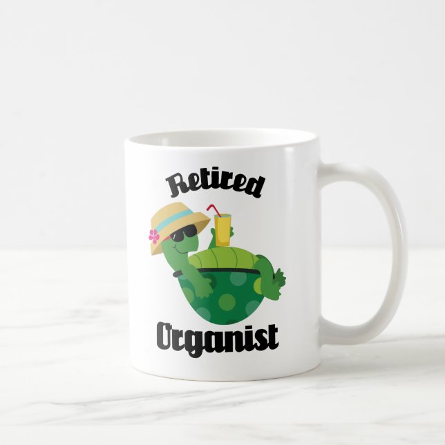 Pensioniertes Organist-Geschenk Kaffeetasse (Rechts)
