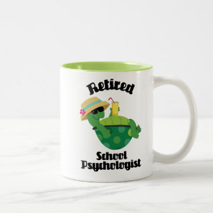 Pensioniertes Schulpsychologe-Geschenk Zweifarbige Tasse