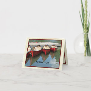 Pensionierung danke Ihnen Hinweis, drei rote Kanus