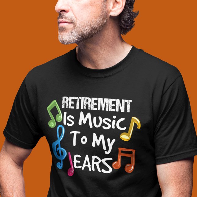 Pensionierung ist Musik farbenfrohe musikalische N Tri-Blend Shirt (Retired Music Teacher Mens Black T-Shirt)