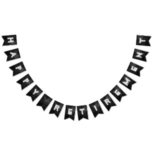 Pensionierung von Schwarzleder-Party Wimpelkette