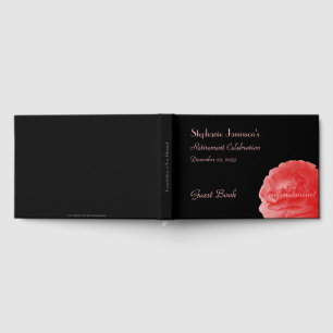 Pensionierungsfeier Anmeldeliste, Korallenrosa Ros Gästebuch