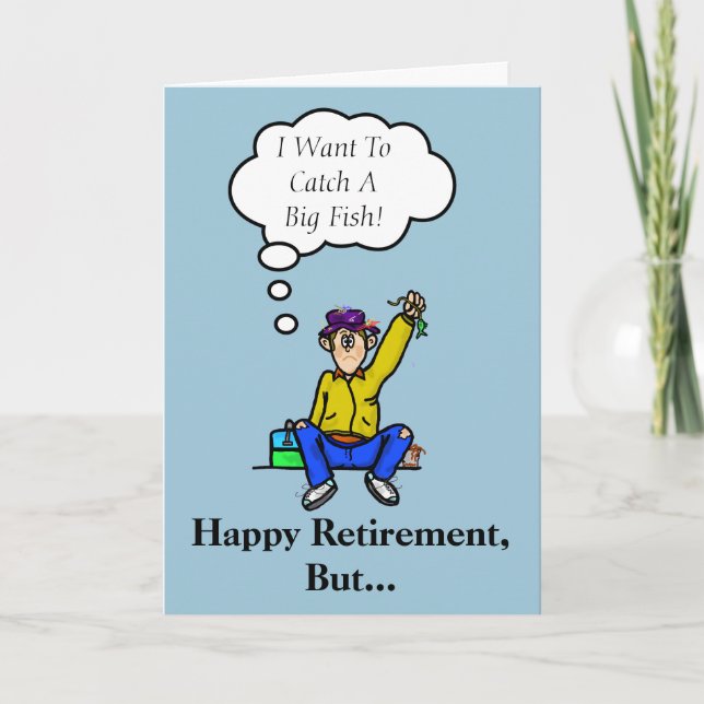 Pensionskarte Fisherman Card Anpassen! Karte (Vorderseite)