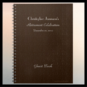 Pensionskasse Party Gästebuch, Imitate Brown Burla Notizblock