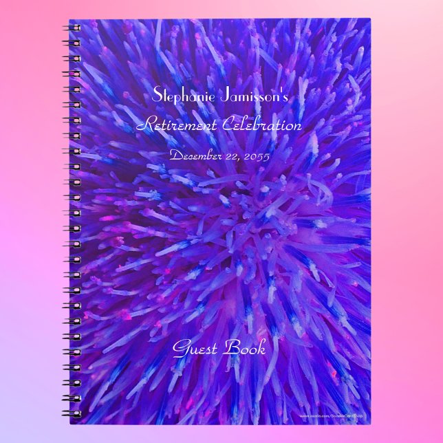 Pensionskasse Partys Gästebuch Lila Abstraktes Blu Notizblock (Von Creator hochgeladen)