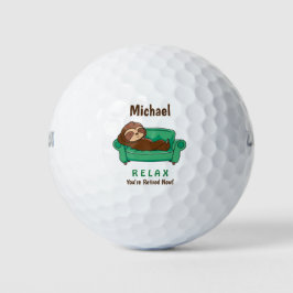 Pensionskräfte Niedlich Funny Lazy Sloth Golfball