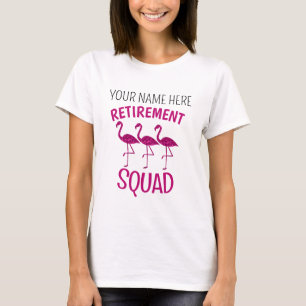 Pensionsquad pink flamingo Custom pensionname T-Shirt