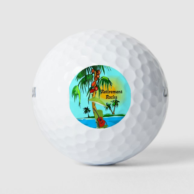 Pensionssteine am Strand Golfball (Vorderseite)