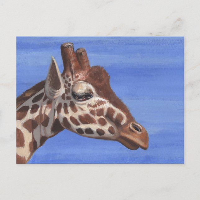 Pensive Giraffe Postkarte (Vorderseite)