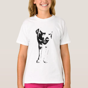 Pensiver Pup, kühne Linien T-Shirt